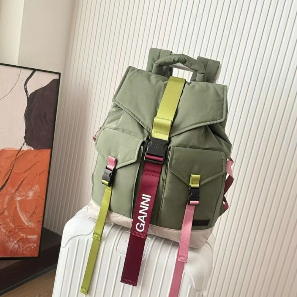 Canvas Backpack Casual - Ransel Re-Tech Mewah untuk Wanita, Kapasitas
